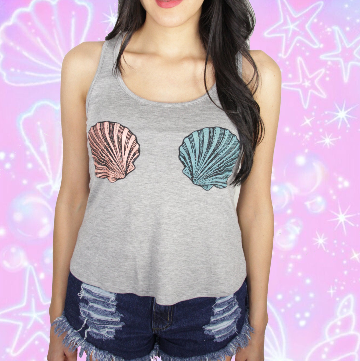 sea shell tank top