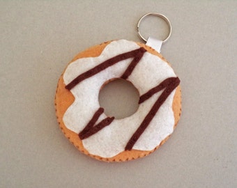 plush donut keychain