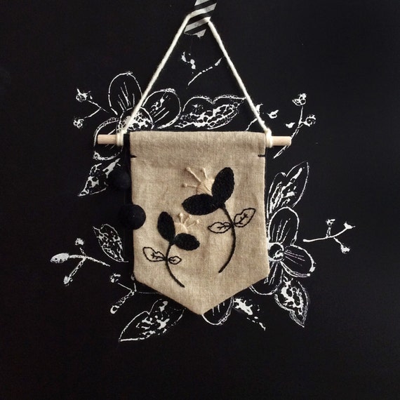 Embroidery Wall Hanging Banner by riaparamita on Etsy