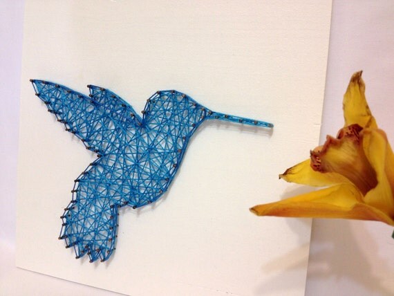 DIY String Art Pattern Hummingbird Bird Pattern and tutorial
