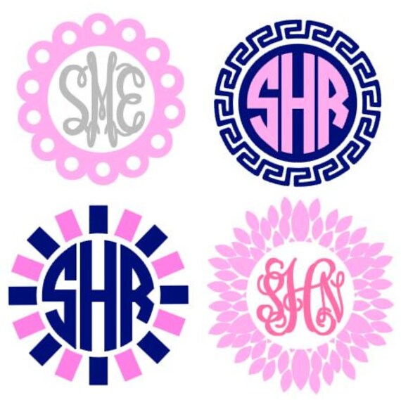 Monogram Frames instant download for cutting machines SVG