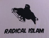 Radical Islam Burka Skateboard Screen Print T-shirt in Mens or Womens Sizes S-3XL