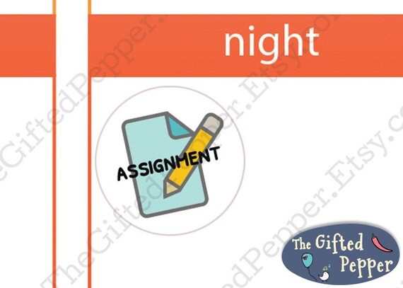 Assignment stickers Printable. Homework Assignment stickers.