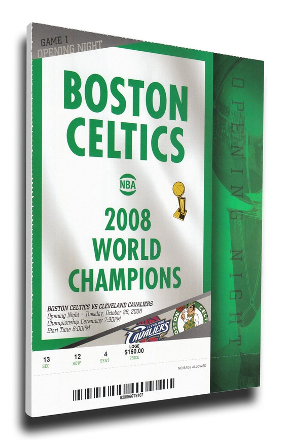 Boston Celtics 2008 NBA Champions Banner Raising Canvas Mega