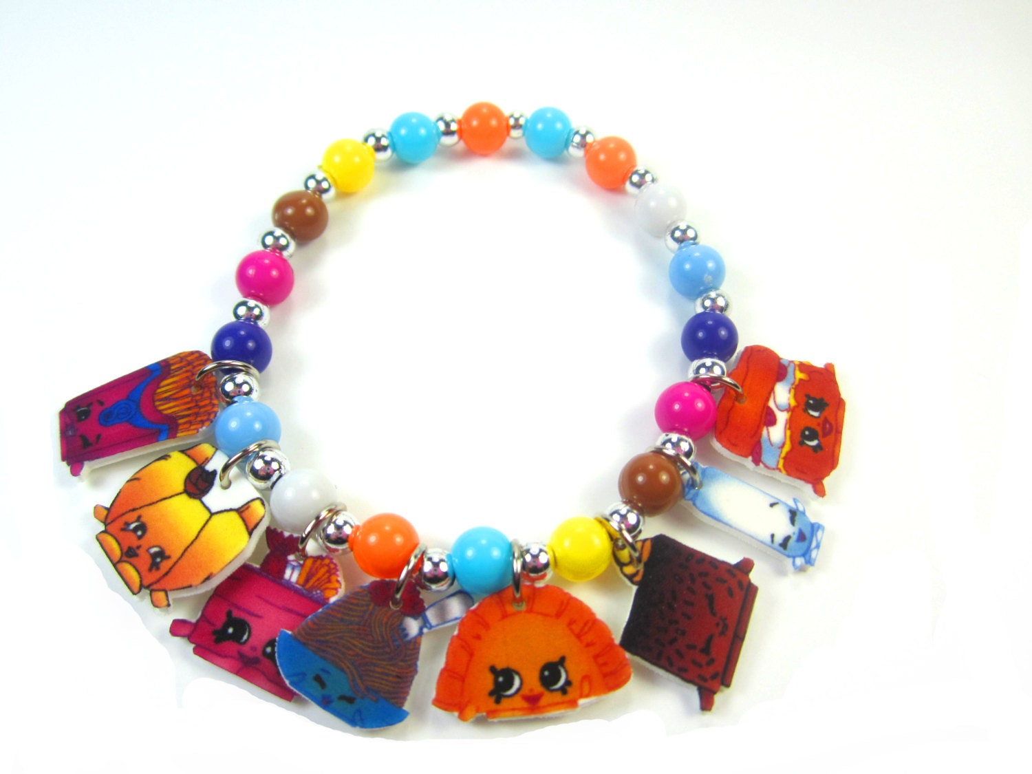 Shopkins Charm Bracelet Shopkins Jewelry by ChildishAntics on Etsy