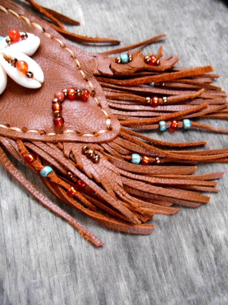 Necklace Native American Pouch Medicine bag by Minouchkita on Etsy