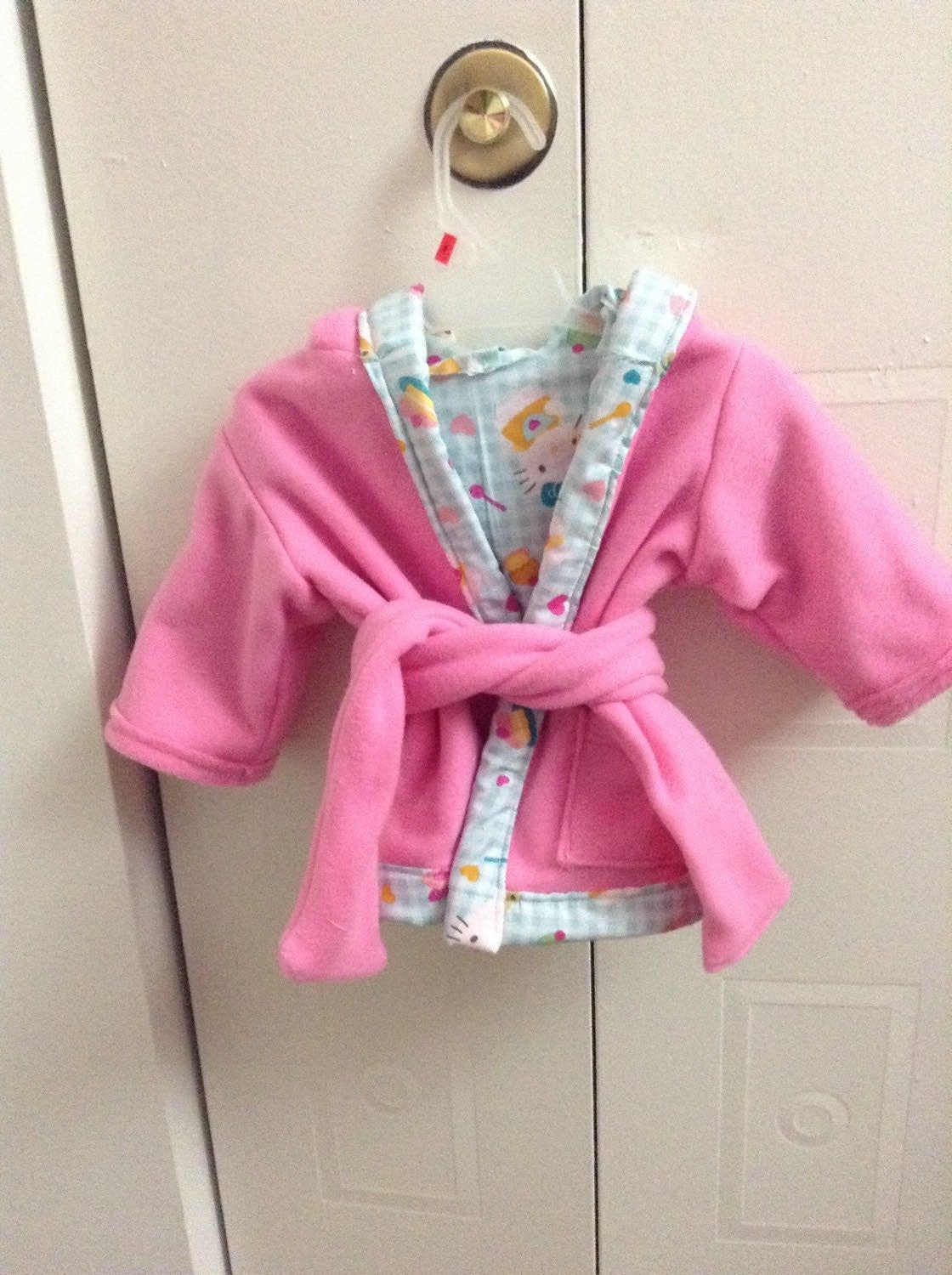 Hello kitty robe pink robe baby house coat infant by cutesykitten