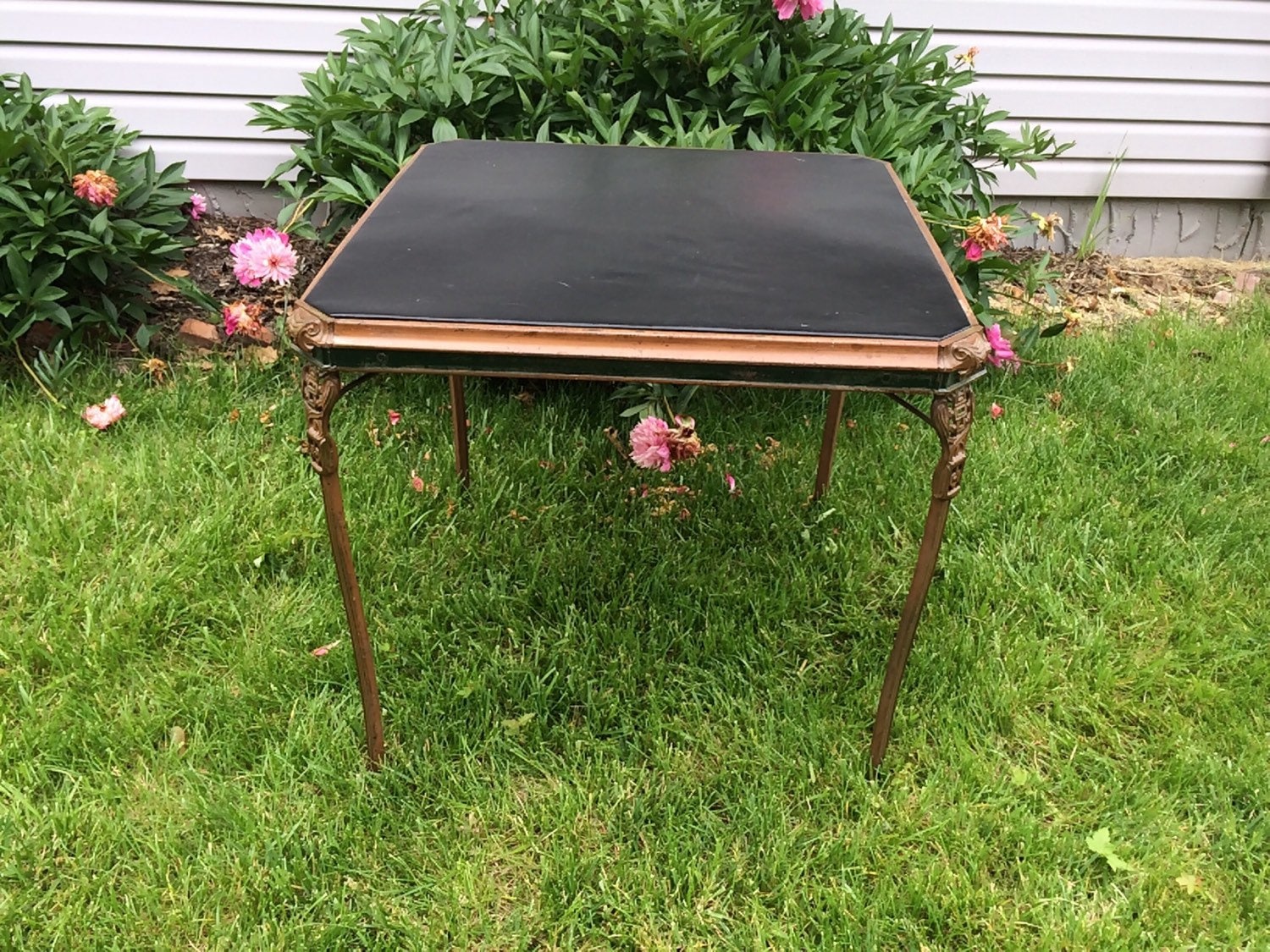 Vintage/Antique Folding Table with Crank Legs Haute Juice