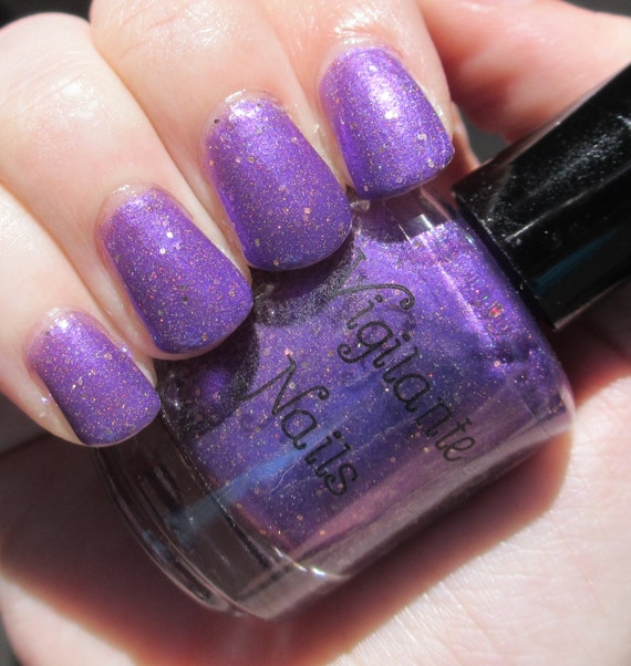 It's Eggplant a Purple and Gold Nail Polish inspired by