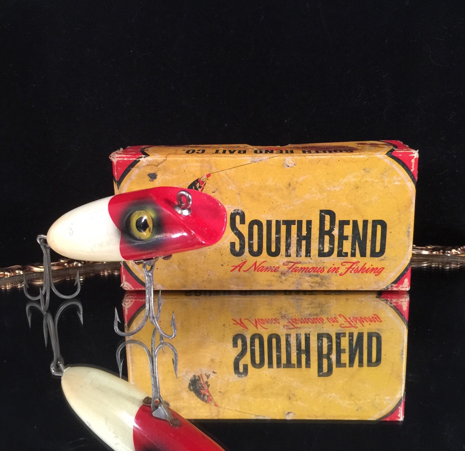 Antique Fishing Lure Vintage Fishing Lure Wooden Fishing Lure