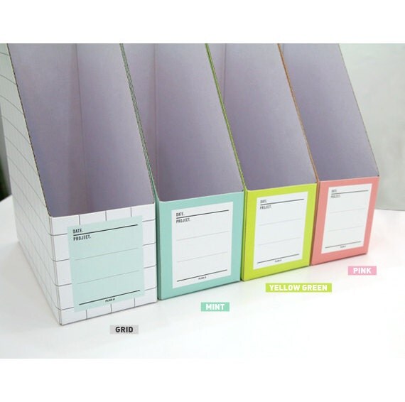1 x Paper file boxes / magazine file holders / Color paper