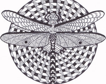 Whale Zentangle Coloring Page / Digital by InspirationbyVicki