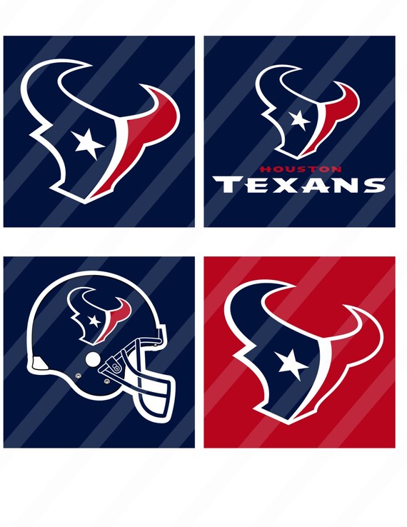 Items similar to Houston Texans digital collage sheet 8.5x11 for ...