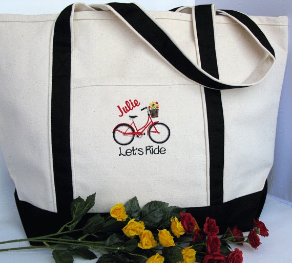 Bike Bag Bicycle Tote Bag Gift for Bike by SoPersonallyYours