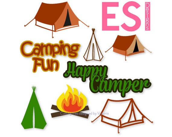 Download Camping SVG DXF EPS design files Bundle 1 for use with