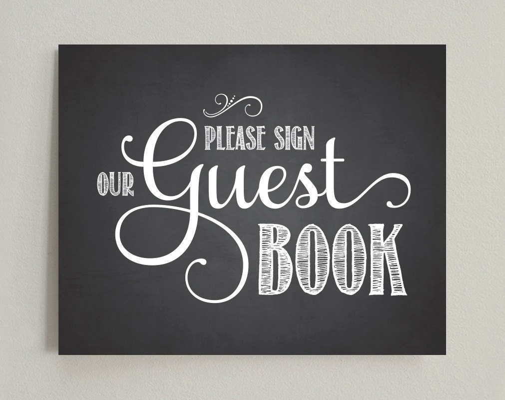 Please Sign Our Guest Book Wedding Printable Sign PDF