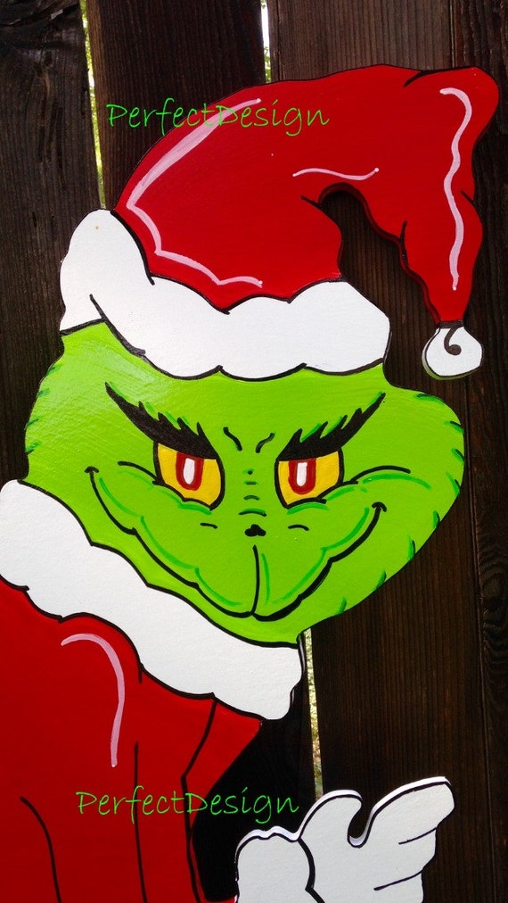 GRINCH Stealing the CHRISTMAS lights YARD Art by PerfectDesignShop