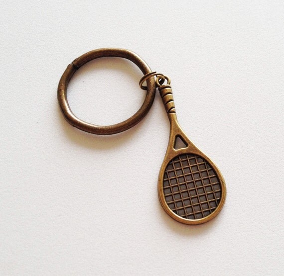 TENNIS RACKET Keychain Tennis Racket Lanyards Pendant by ZAHUCZKI