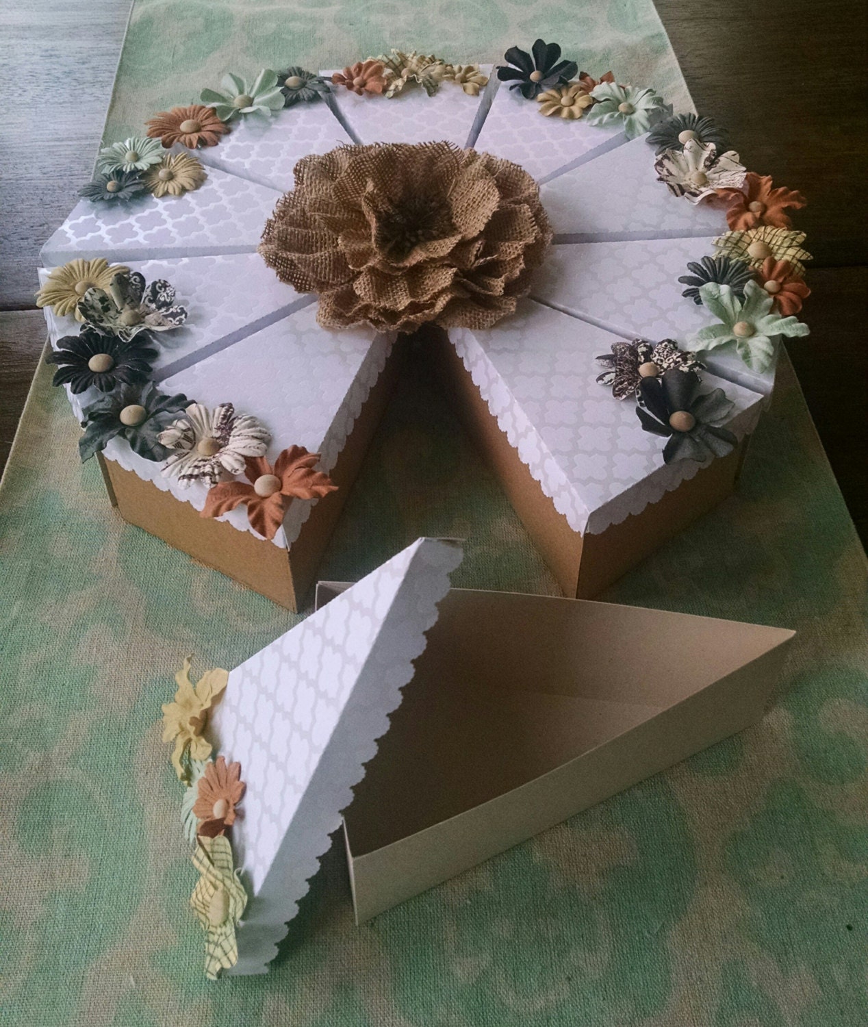 Floral Paper Cake by GrapesAndGlue on Etsy