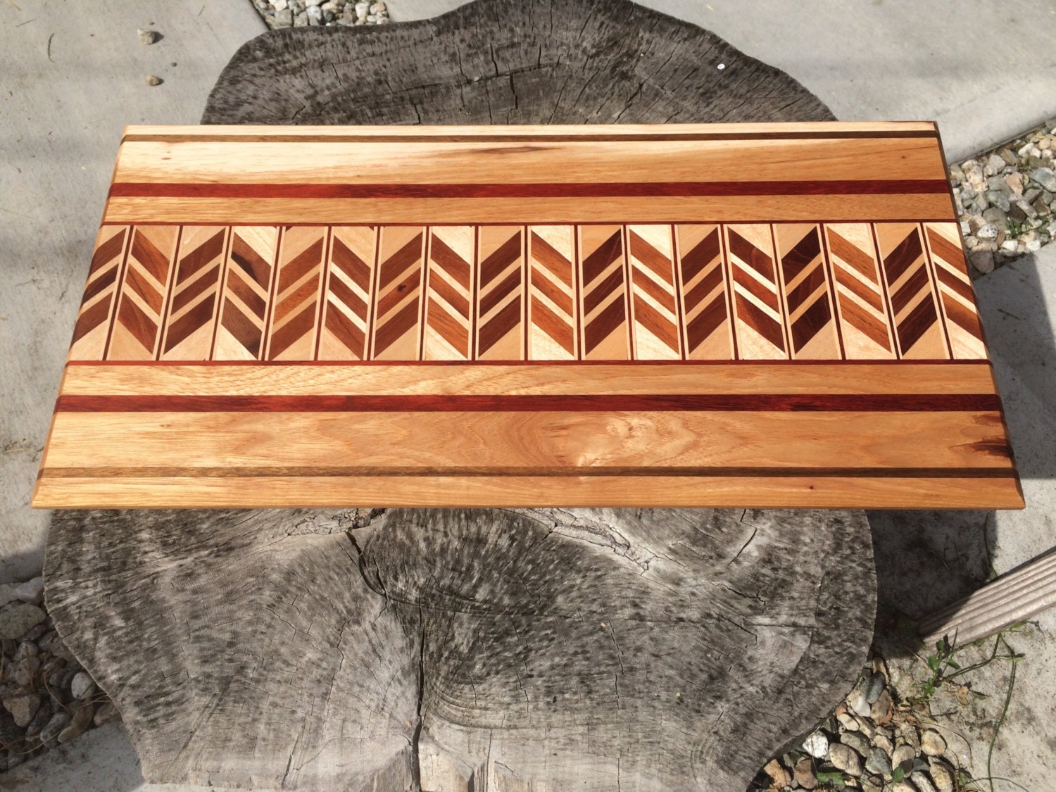 Handmade Chevron Cutting Board