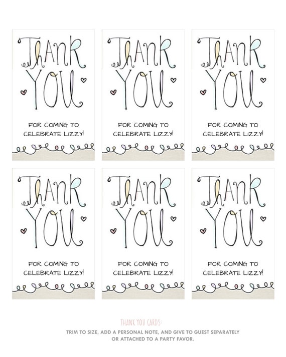 Sweet Thank You notes by RachelsPrintBoutique on Etsy