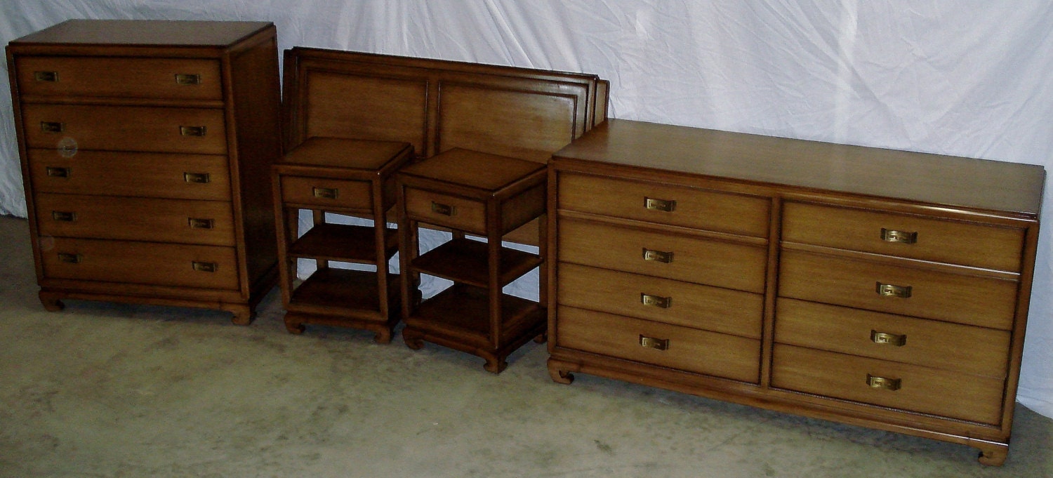 Mid Century Modern 5PC. Bedroom Set Used Furniture Haute Juice