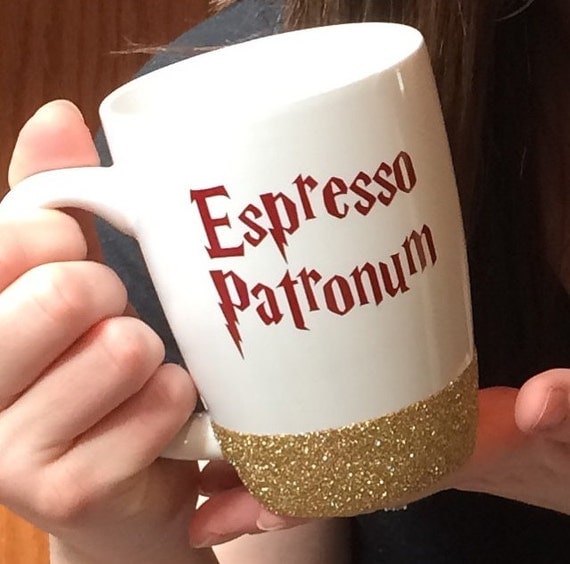 Espresso Patronum Glittered Harry Potter Themed Coffee Mug