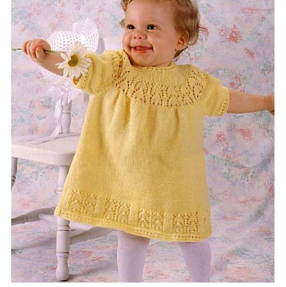 Knit Angel Top Vintage Pattern baby dress knitting pullover