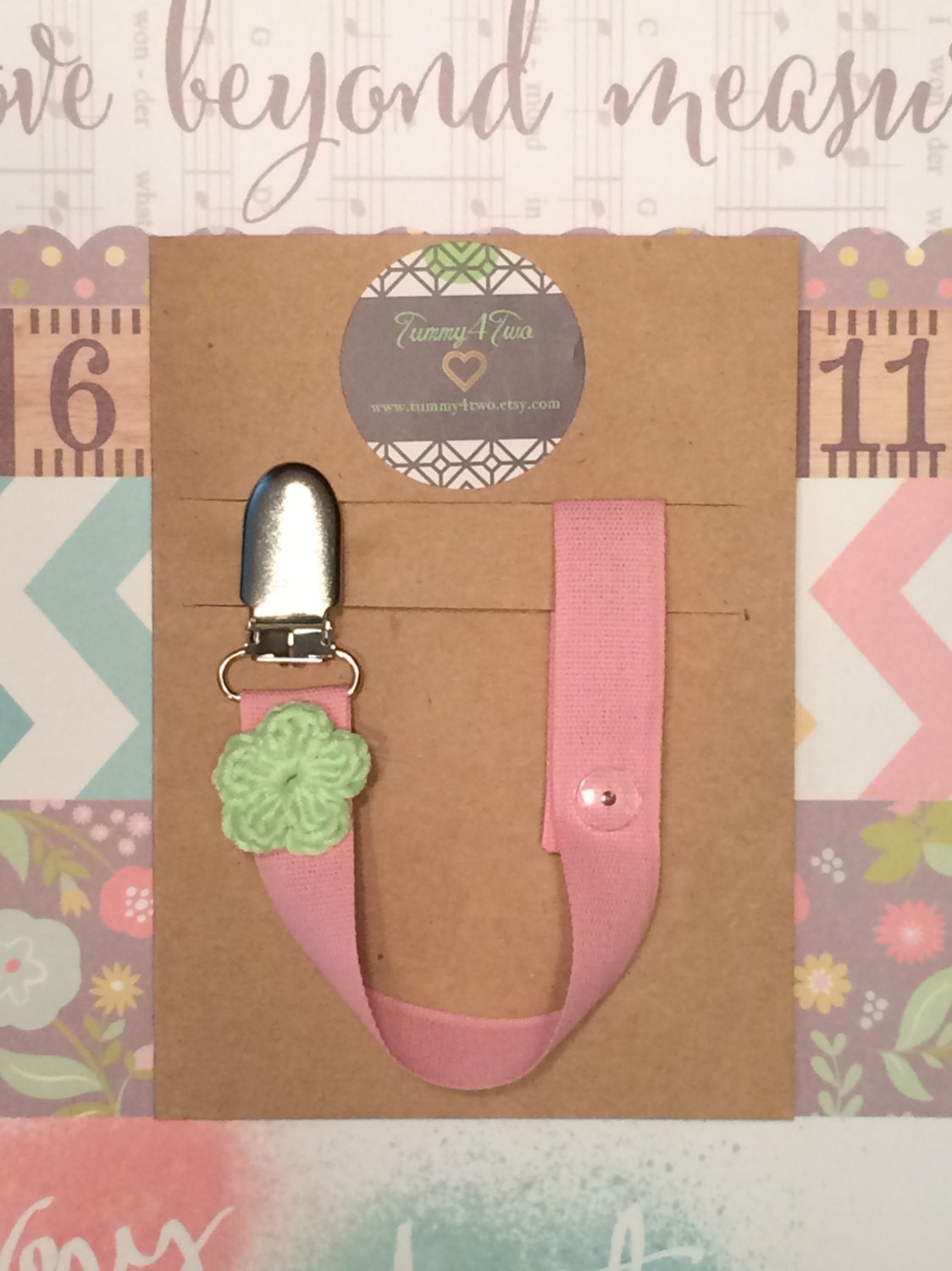 Sweet and Simple Baby Pacifier Clip/Holder 100 by Tummy4Two