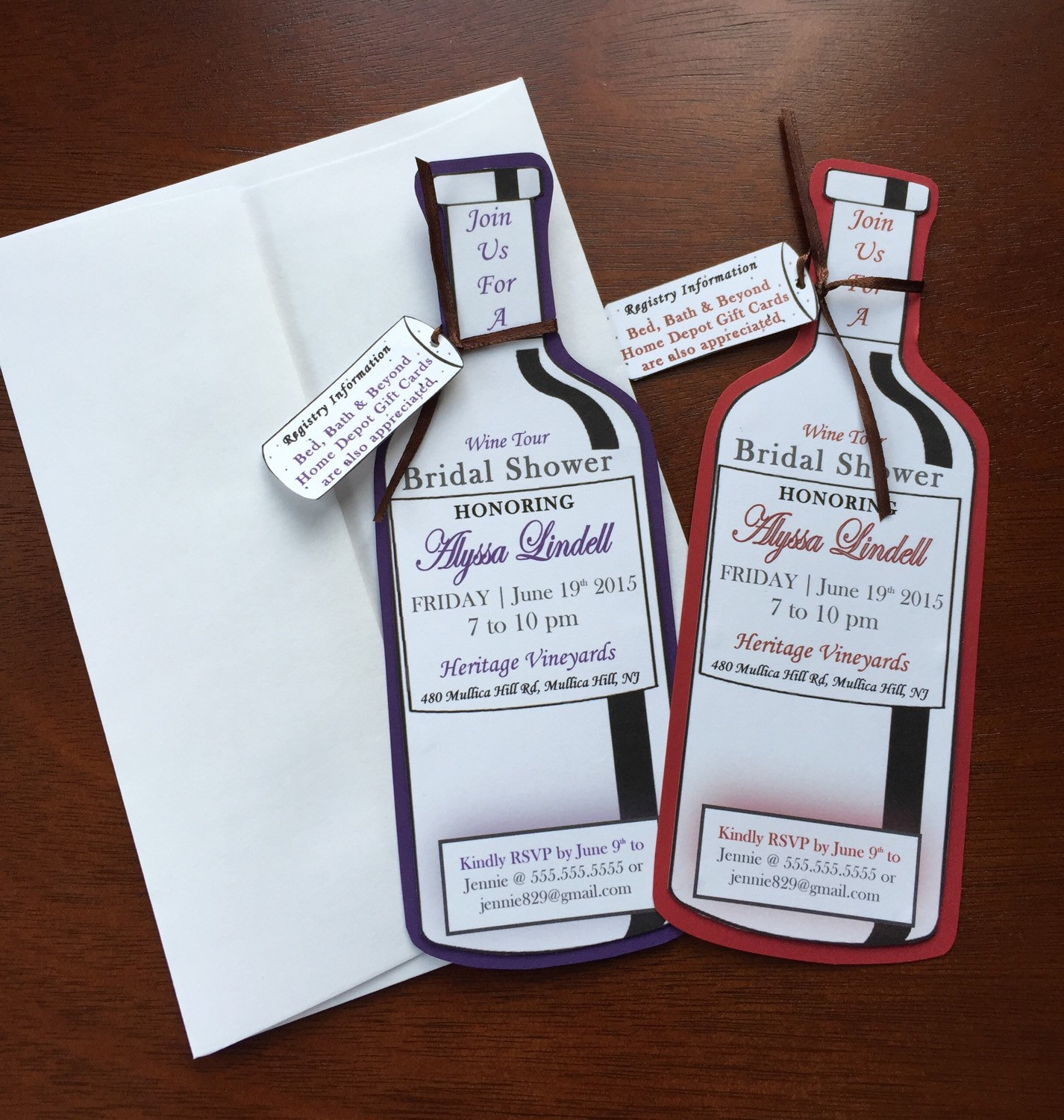 Wine Bridal Shower Invitations 8