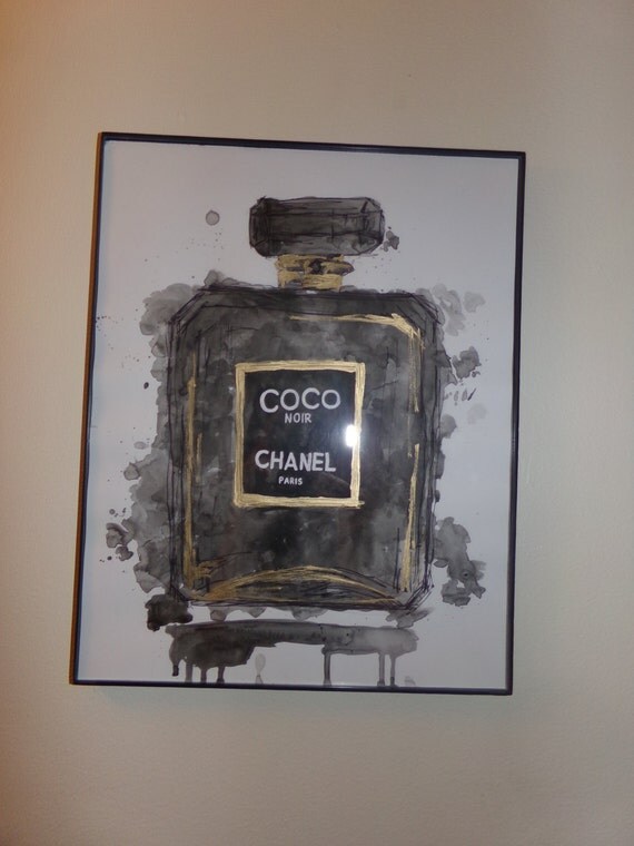 Coco Chanel Painting/ Home Decor/ Art/ Gift/ by GirlAndHerCat