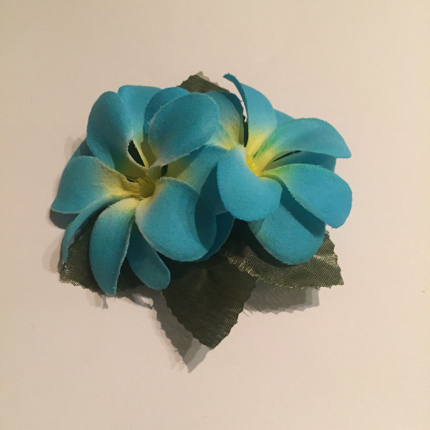 Blue Double Frangipanis by Pinupdaysdesigns on Etsy