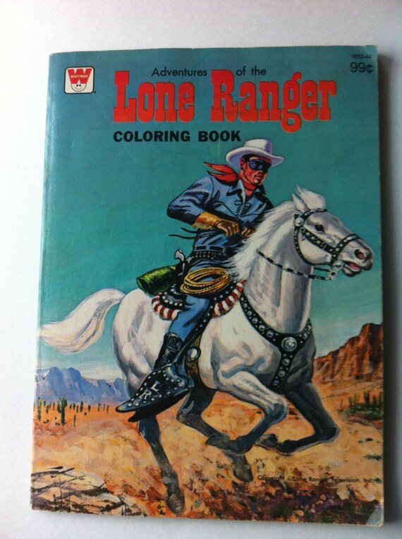 Vintage Lone Ranger coloring book 1975 by VintageFlaunts on Etsy