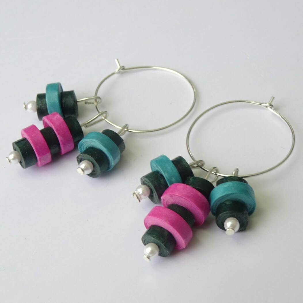 quilling hoop earrings