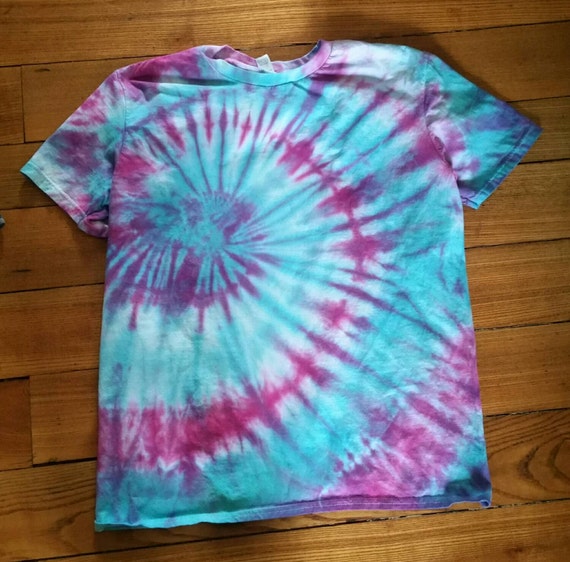 Purple blue and pink tie dye shirt by TheMadHemper on Etsy