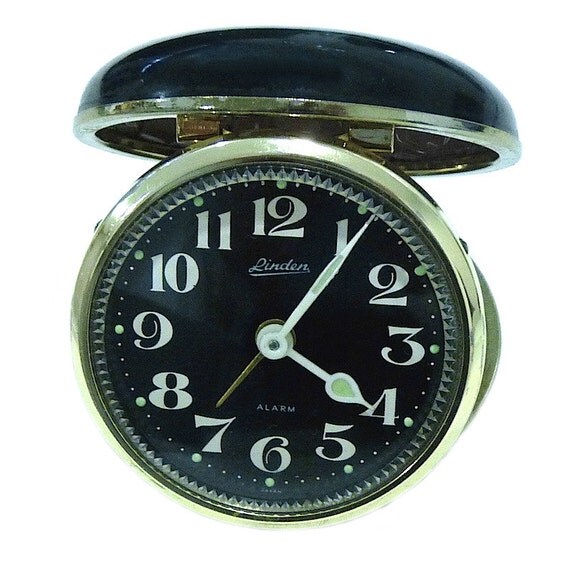 Vintage Linden Travel Alarm Clock Mechanical Japan