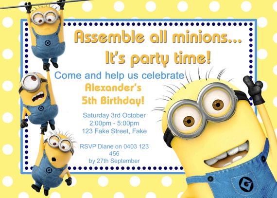 Minion Party Invitations 9