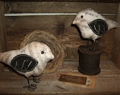 Primitive Little Summer Songbirds Free-Standing Handmade Birds TOSCOFG OFG