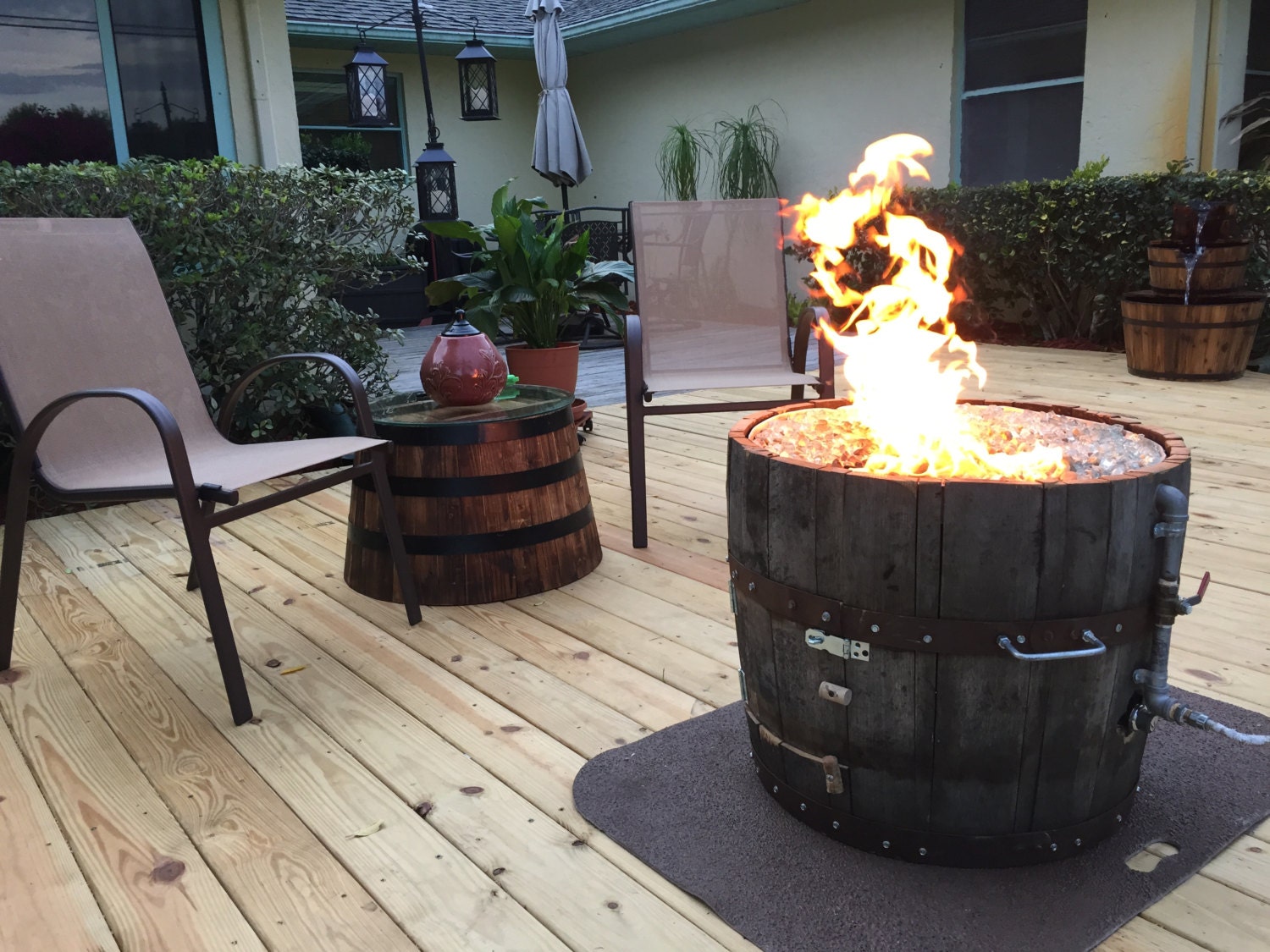 Authentic Wine Barrel Fire PitWhiskey Barrel Fire Pit
