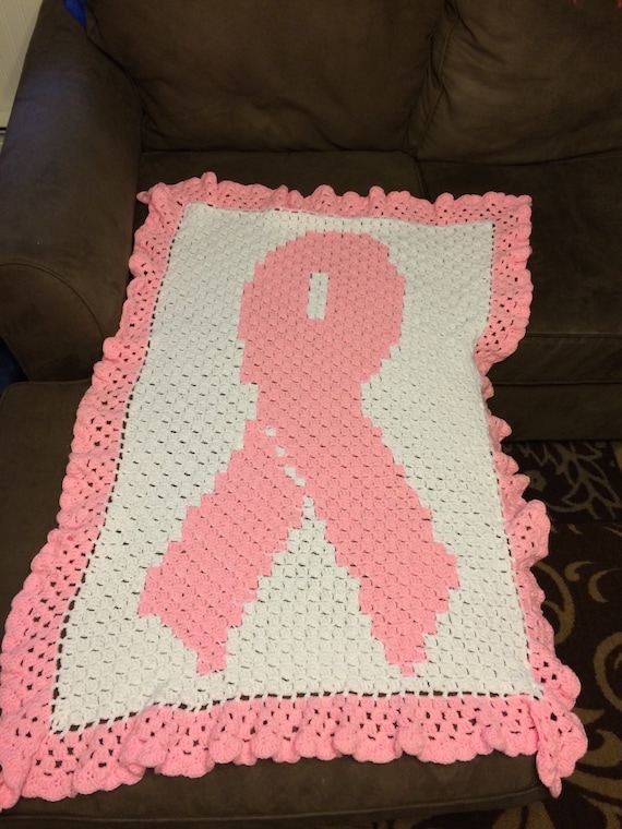 Cancer awareness ribbon blanket awareness by BellaCoconutBoutique