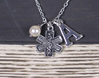 ... necklace option, silver medical alert charm on silver plated chain