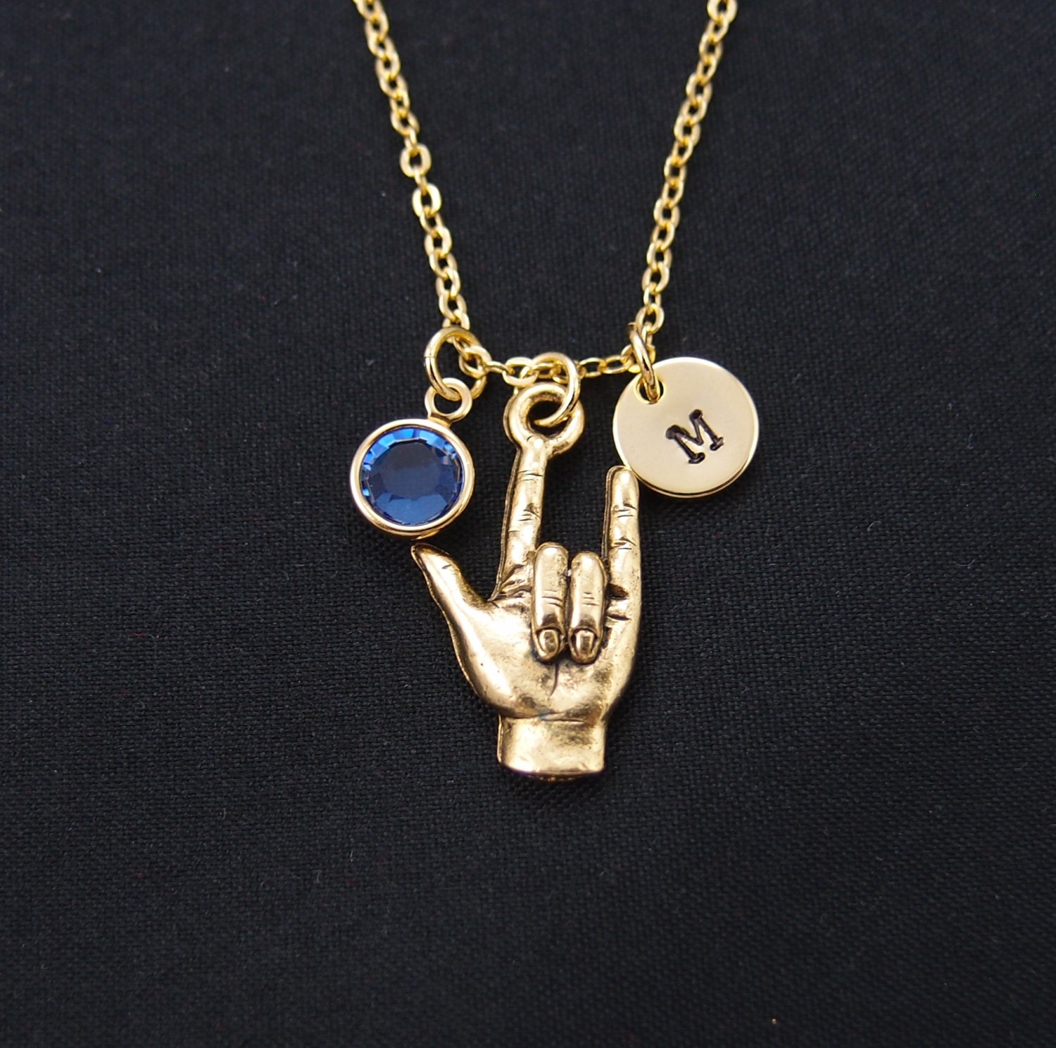 I love you sign language necklace Clearance