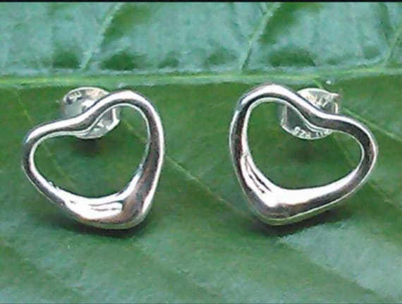 925 STERLING SILVER heart earrings