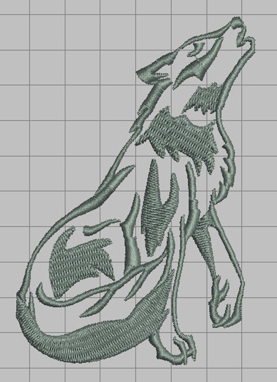 Howling wolf digitised embroidery design by xanderdigitizing Howling wolf digitised embroidery design by xanderdigitizing