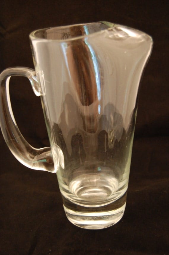 Vtg Clear Glass Martini Cocktail Pitcher by LexyLadysTreasures