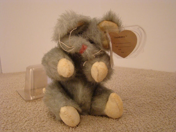 grey mouse stuffed animal