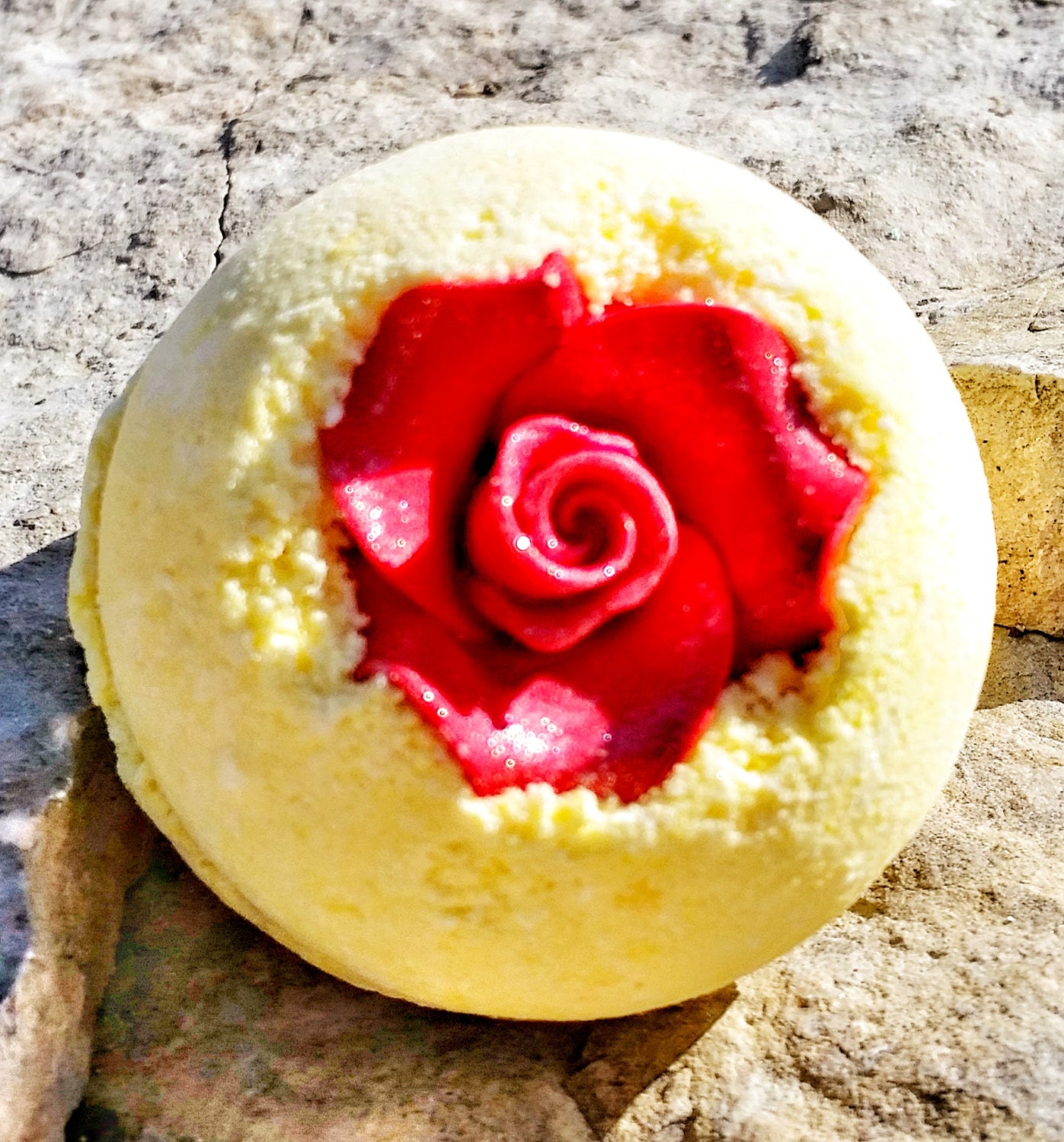 Yellow Rose Bath Bomb Lavender Bath Bomb by BathtimeBoutique74