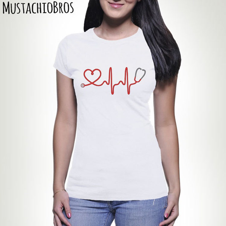 Funny Cute Love Nursing Doctor Shirt Tshirt by TheMustachioBros