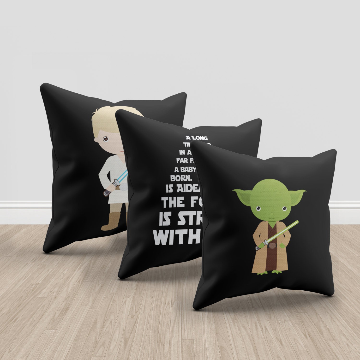 3 star wars throw pillows set of 3 star wars yoda luke