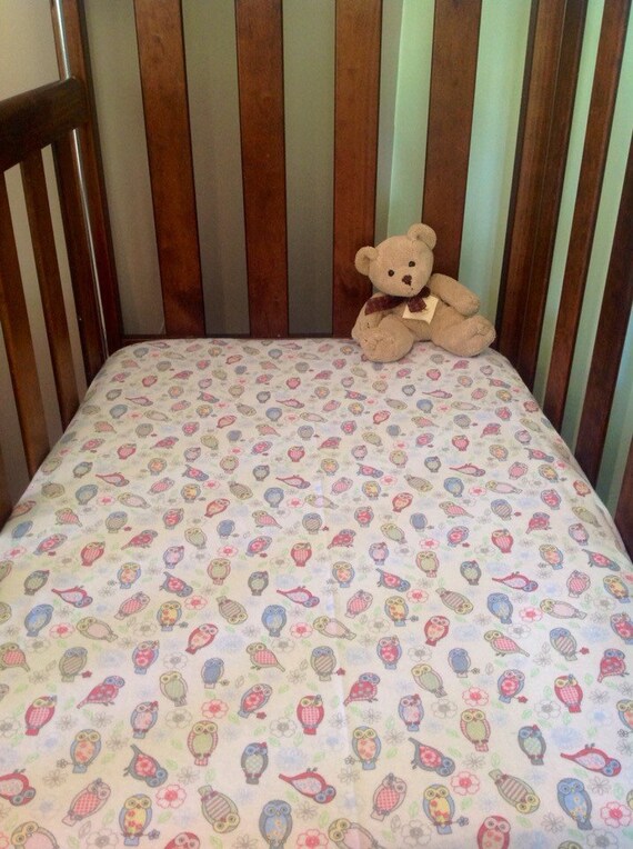 Fitted cot sheet cot sheets owl sheets cot by JamelHandmadeGifts